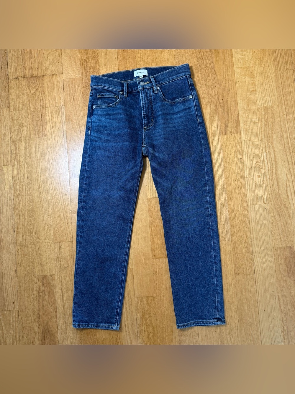 Rivete Petite Mid Rise Slim Jeans Muse Wash Dark 25P Casual Americana Street